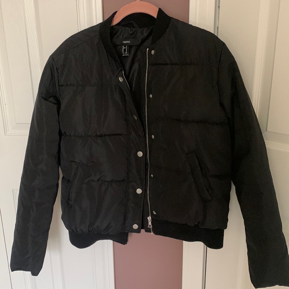 Black bomber jacket